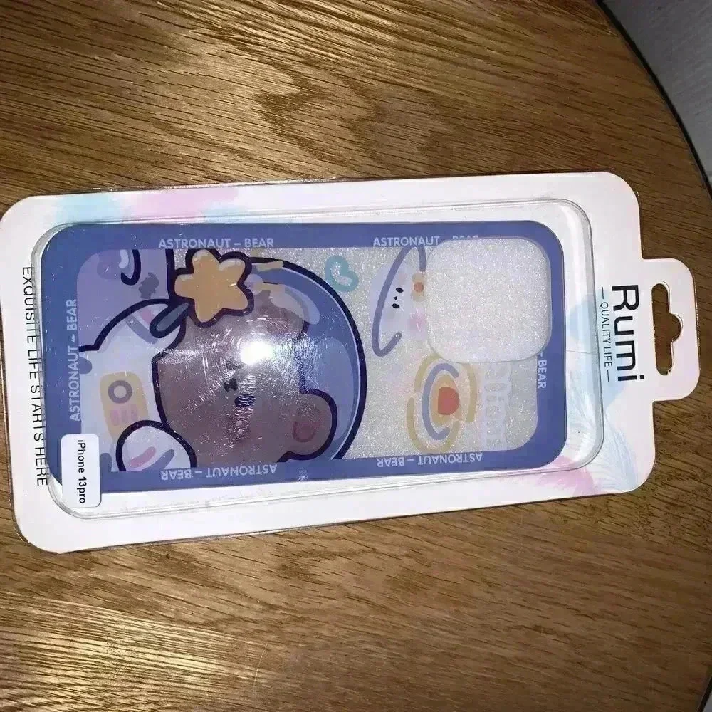 RUMI Iphone 13 pro case, cute brown bear astronaut Bear cute design